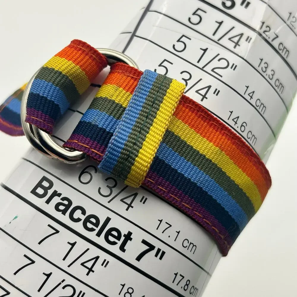 Geneva Silver Multicolored Cloth Band Women’s Watch Working New Battery